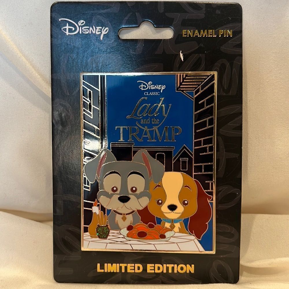 Disney Movie Poster Lady and the Tramp Collectible Pin Limited Edition 300 NEW
